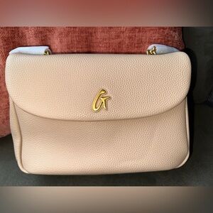 Glamaholic Beige pebbled crossbody bag NWT